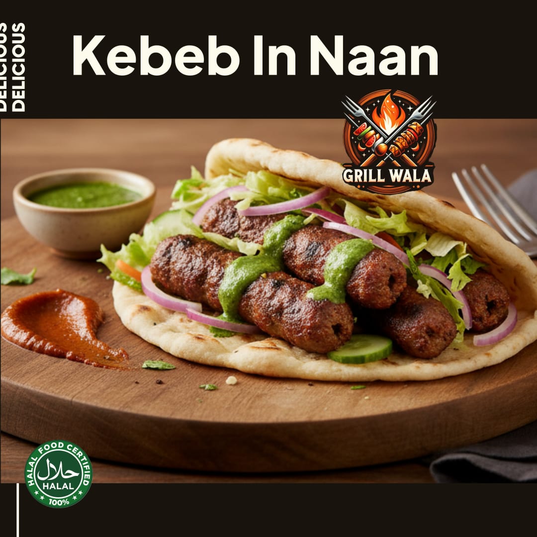 Seekh Kebab in Naan